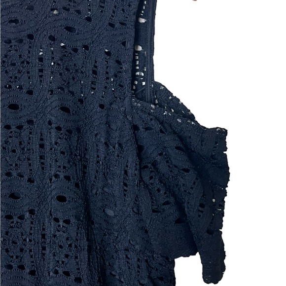 Ronni Nicole | Black cocktail lace off the shoulder dress size 10 - Picture 3 of 10